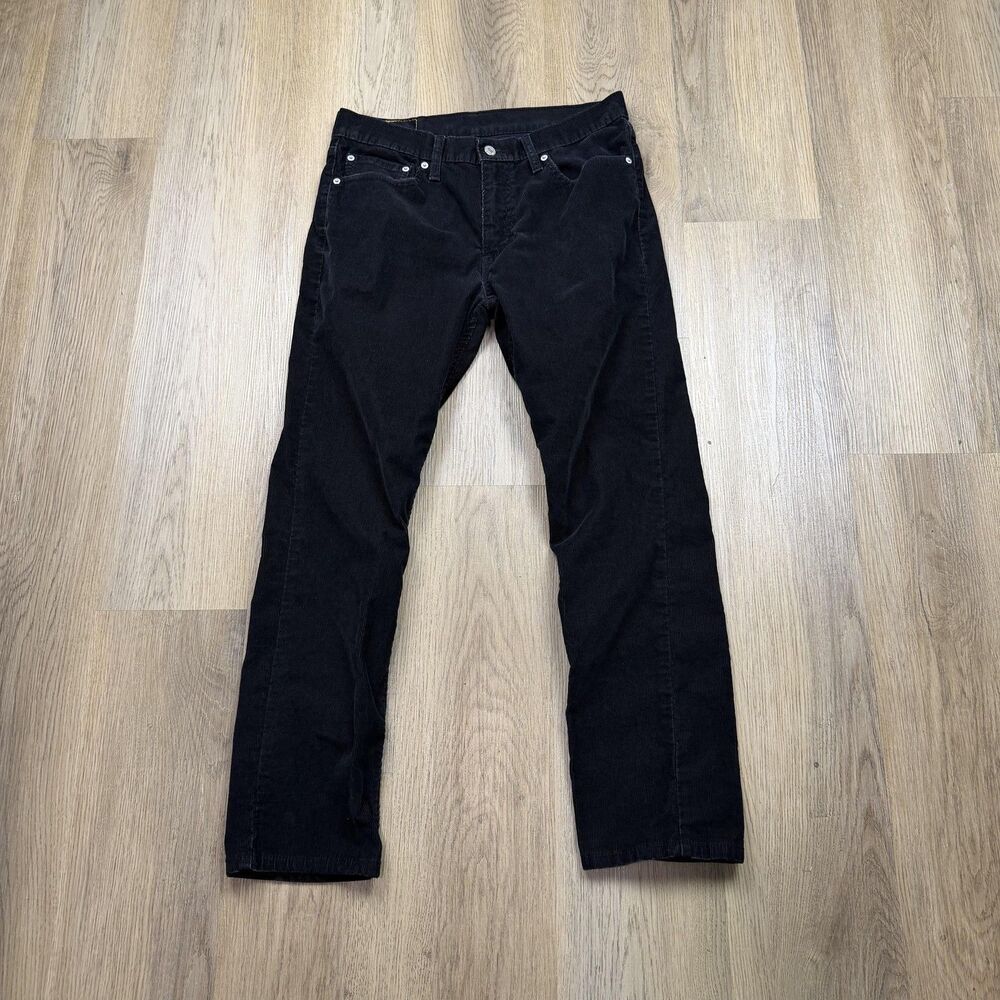 Levis 511 Jeans Mens 32x30 Black Corduroy Slim Straight 5 Pocket Casual